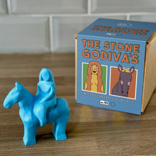 Load image into Gallery viewer, Solid Blue Stone Godiva statue (No.10)
