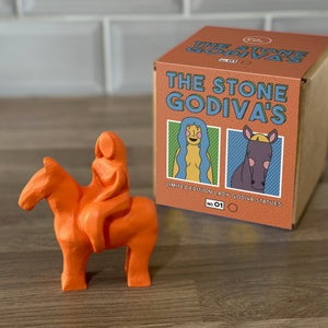 Solid Orange Stone Godiva statue (No.1)