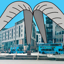 Load image into Gallery viewer, Etch and Pin Whittle Arch Taxi Coventry pin badge overlay