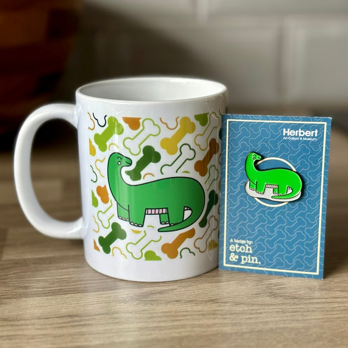 A dino merchandise team up with The Herbert!