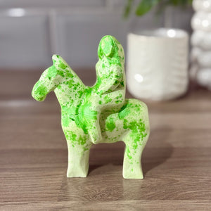 Lime/Green Speckle Stone Godiva statue (No.79)