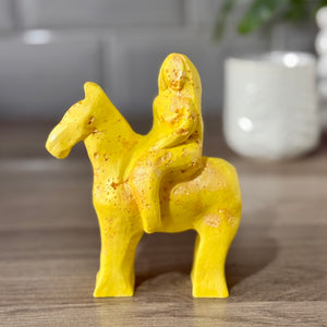 Yellow/Orange Speckle Stone Godiva statue (No.88)