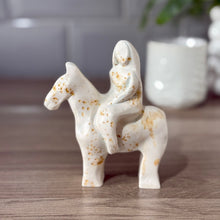 Load image into Gallery viewer, White/Gold Speckle Stone Godiva statue (No.93)