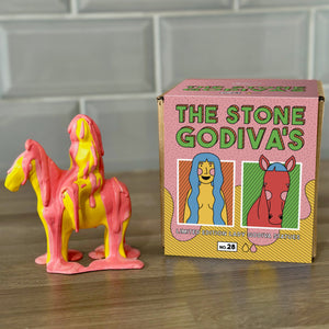 Drip Yellow/Pink Stone Godiva statue (No.28)