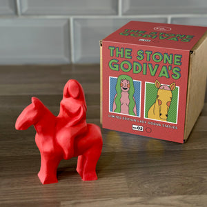 Solid Red Stone Godiva statue (No.2)