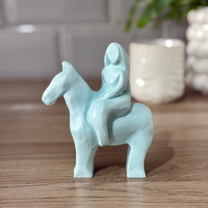 Sky Blue Mica Stone Godiva statue (No.62)