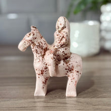 Load image into Gallery viewer, Pink/Maroon Speckle Stone Godiva statue (No.78)