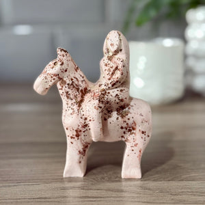 Pink/Maroon Speckle Stone Godiva statue (No.78)