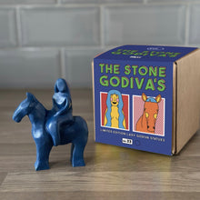 Load image into Gallery viewer, Solid Dark Blue Stone Godiva statue (No.33)