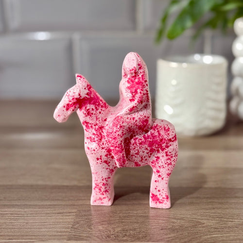 Pink/Pink Speckle Stone Godiva statue (No.82)