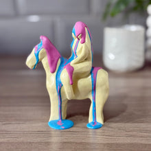 Load image into Gallery viewer, Pale Yellow/Blue/Pink Drip Stone Godiva statue (No.75)