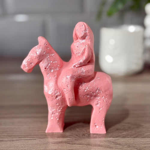 Pink/White Speckle Stone Godiva statue (No.91)