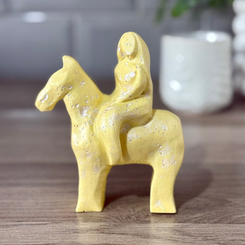 Yellow/White Speckle Stone Godiva statue (No.90)