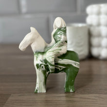 Load image into Gallery viewer, Swirl White/Green Stone Godiva statue (No.56)
