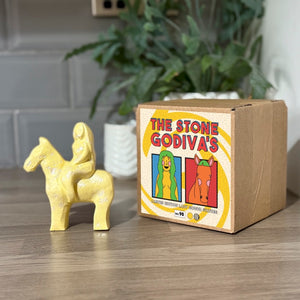 Yellow/White Speckle Stone Godiva statue (No.90)