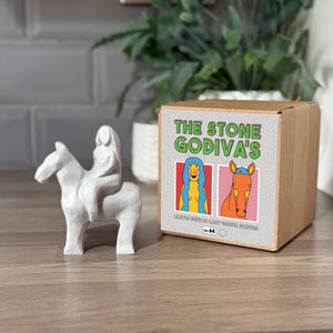 Pale Grey Mica Stone Godiva statue (No.65)