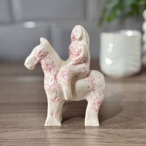 White/Pink Speckle Stone Godiva statue (No.95)