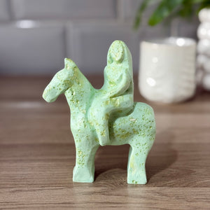 Lime/Green Speckle Stone Godiva statue (No.92)