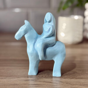 Pale Blue Mica Stone Godiva statue (No.68)