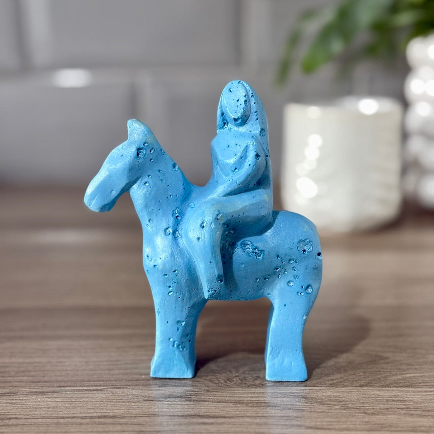 Blue/Blue Speckle Stone Godiva statue (No.94)