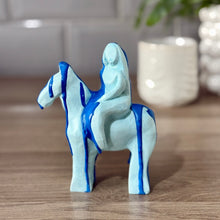 Load image into Gallery viewer, Sky Blue/Dark Blue Drip Stone Godiva statue (No.72)