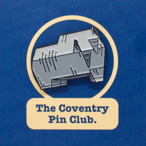 Etch and Pin Elephant Sports Centre Coventry pin badge front