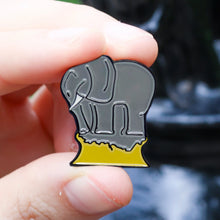 Load image into Gallery viewer, Etch and Pin Elephant Bollard pin badge