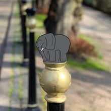 Load image into Gallery viewer, Etch and Pin Elephant Bollard pin badge overlay