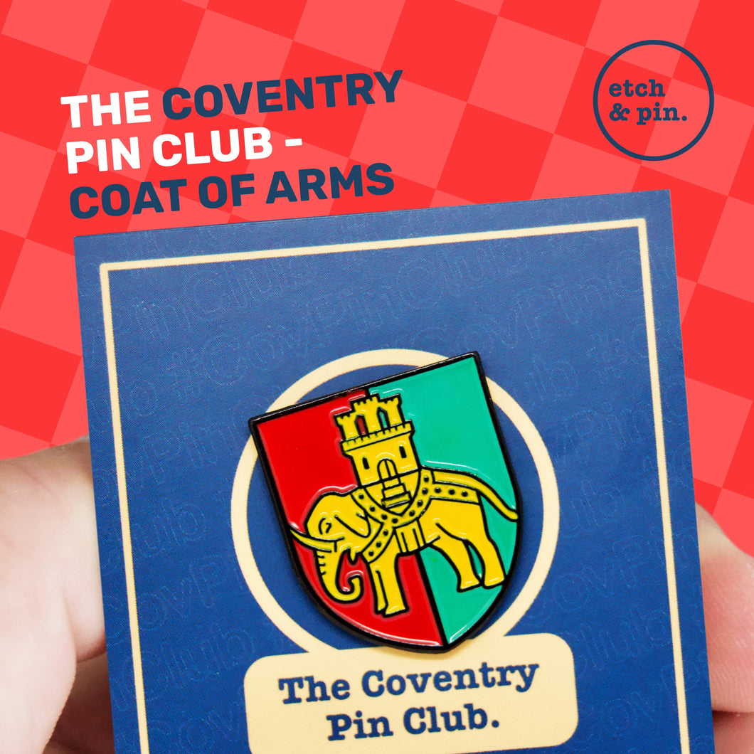 Coventry Coat Of Arms Pin Badge Etch Pin Coventry Coat Of Arms Pin Badge Etch Pin