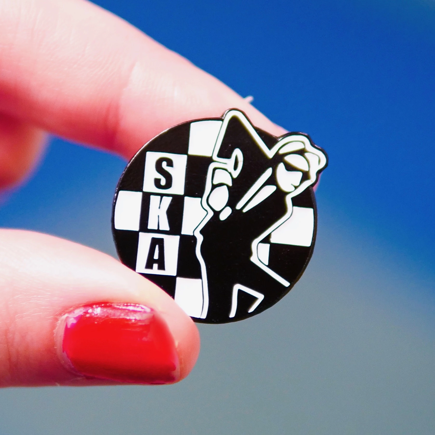 SKA TWO TONE SHARP SKINHEAD 25MM BADGE BUTTON PIN OI SKA MOD RUDE - Foto 5