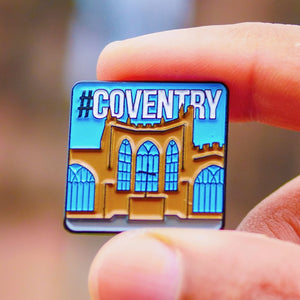 Etch and Pin Coventry Cathedral pin badge